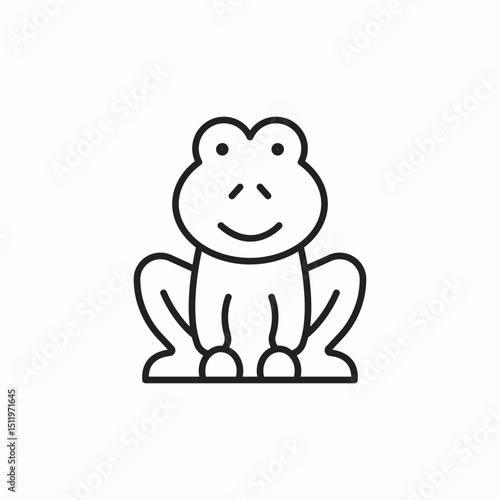 frog animal icon sign vector