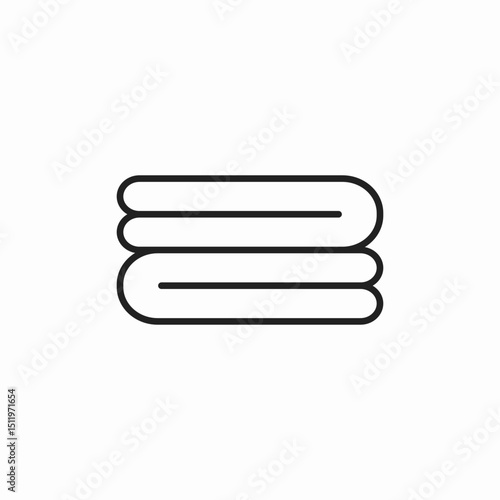 folded towels icon sign vector