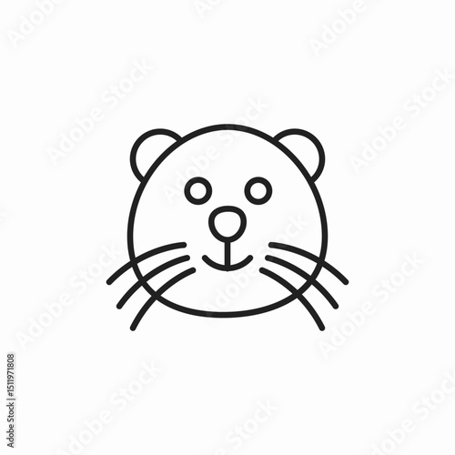 hamster pet icon sign vector