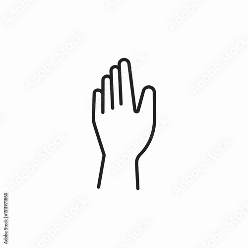 hand rise icon sign vector