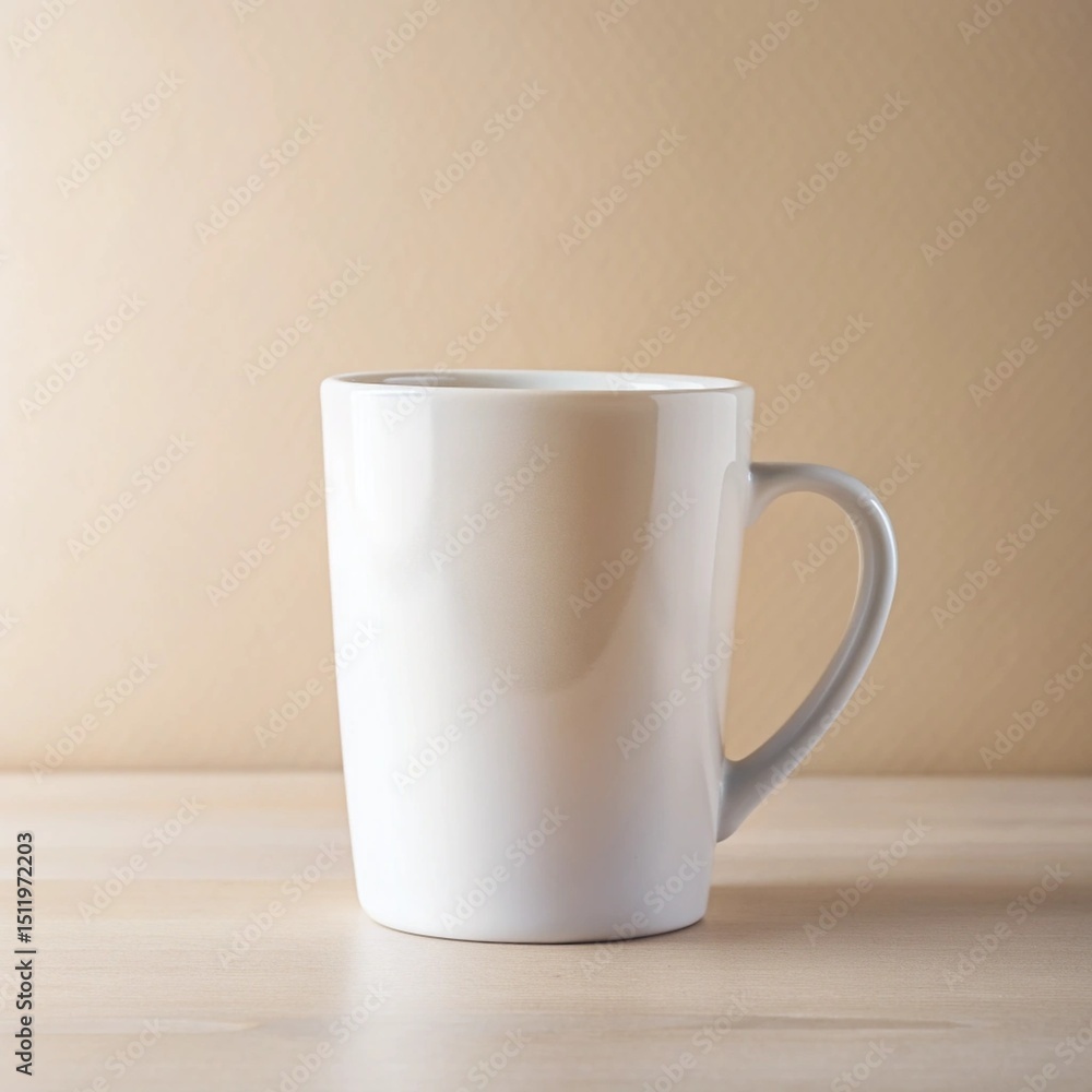 Obraz premium Simple White Mug Product Mockup