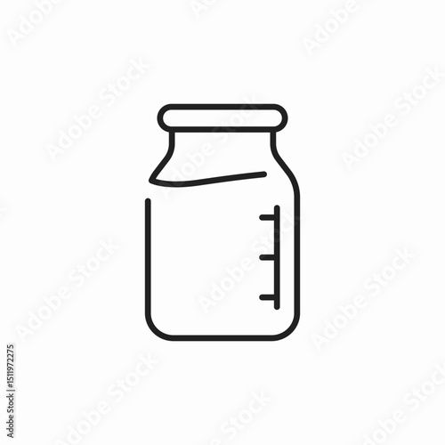 milk bottle icon sign vector
