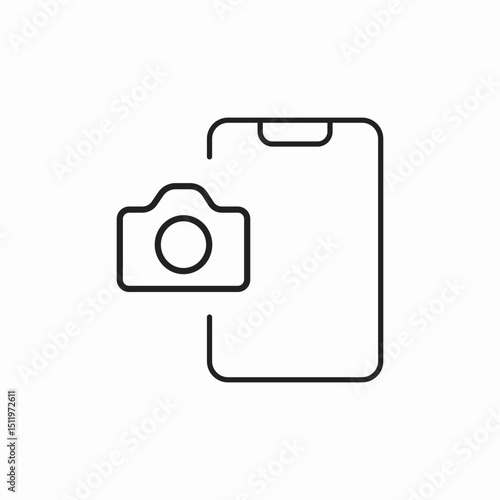 phone photo capture icon sign vector