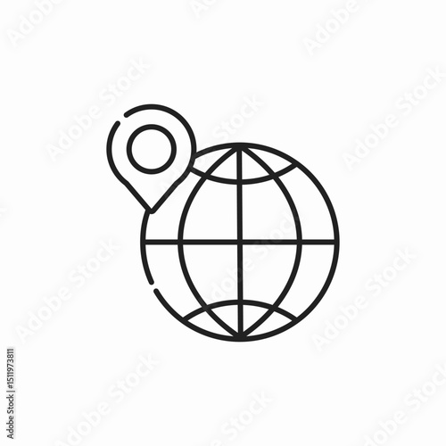 world location icon sign vector