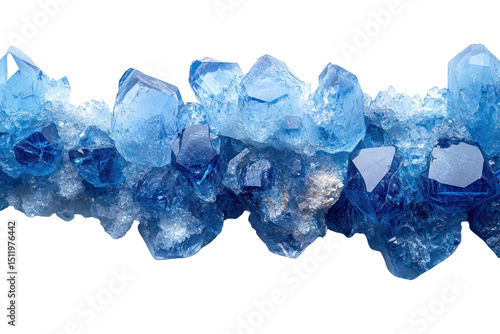 Wallpaper Mural Blue crystals cluster isolated on transparent background Torontodigital.ca