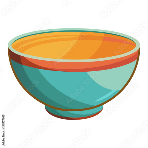 Empty Bowl Isolated On White Background
