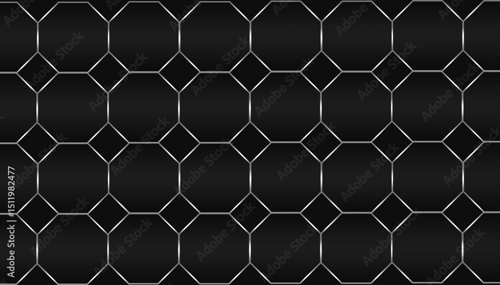 Black silver luxury polygon seamless pattern abstract background Black silver luxury polygon seamless pattern abstract background
