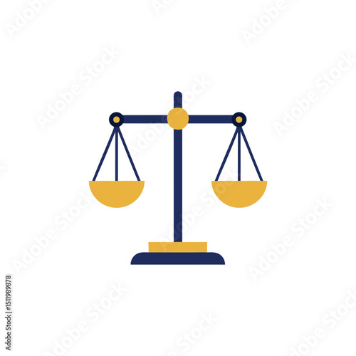 Unbalanced Justice Scale Vector Illustration