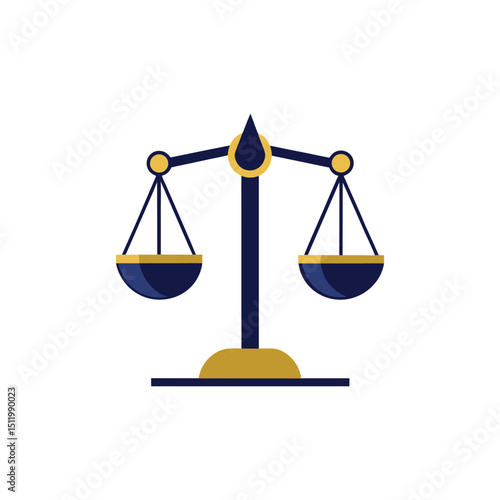 Unbalanced Justice Scale Vector Illustration