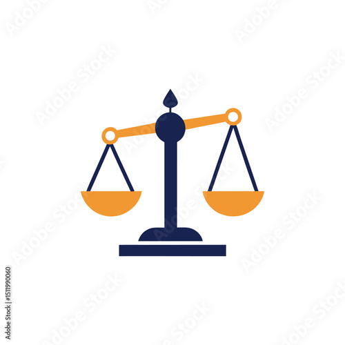 Unbalanced Justice Scale Vector Illustration