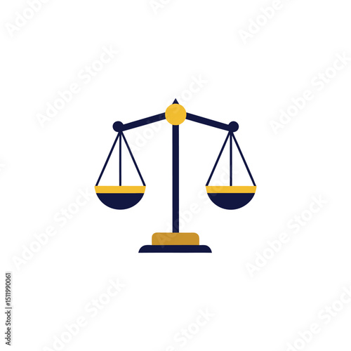Unbalanced Justice Scale Vector Illustration
