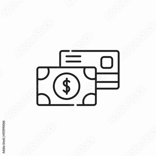 cash check cheque icon sign vector