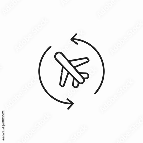 plane transfer icon sign vector