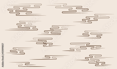 Chinese style moire collection design elements