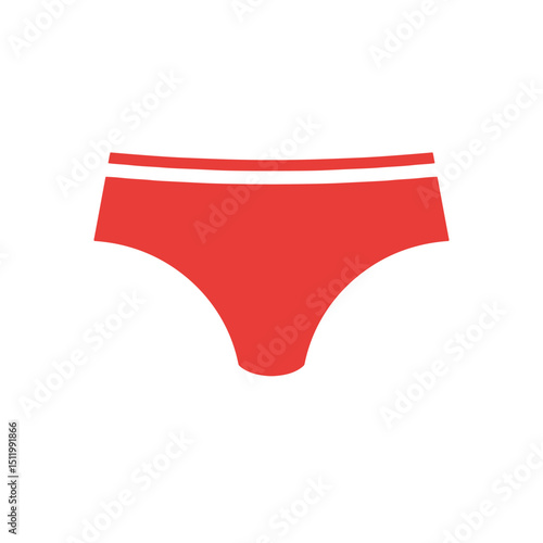 Red panties icon for lingerie stores and adult platforms
