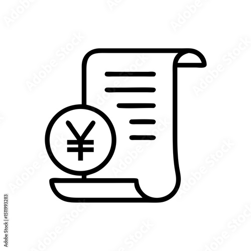 ビジネス契約と円記号のアイコン

