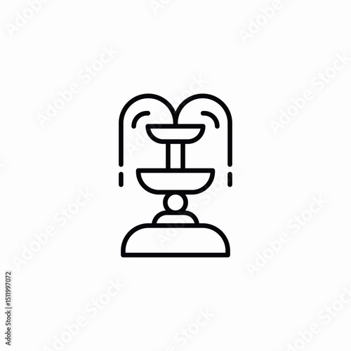 fountain decoration icon sign vector