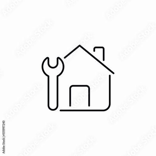 house repair icon sign vector