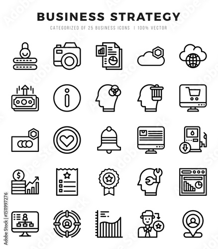 Business Strategy Icon Bundle 25 Icons for Websites and Apps
