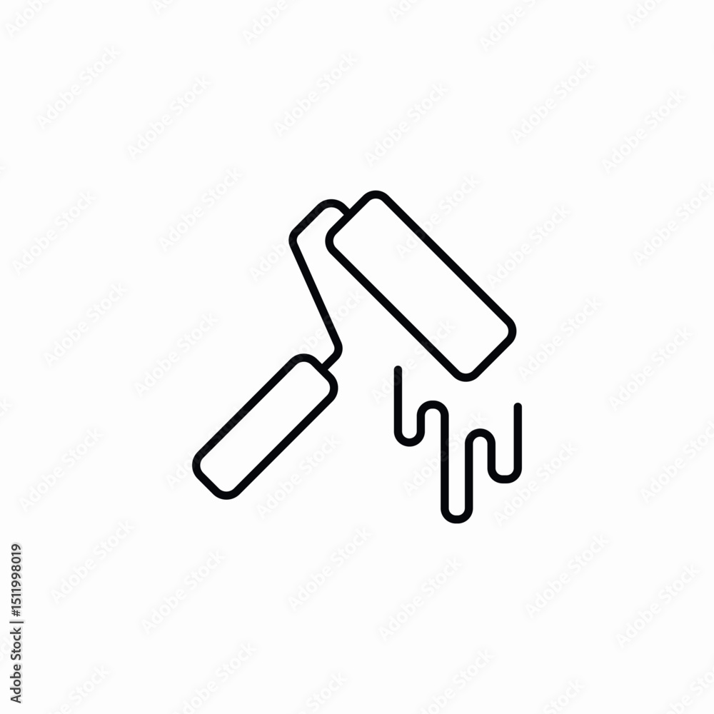 roller paint icon sign vector roller paint icon sign vector