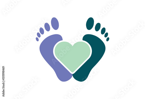 Healthy Feet Icon Logo Design, Foot Care Symbol, Podiatry Art, Wellness Emblem, Foot Health Awareness, Medical SVG File
