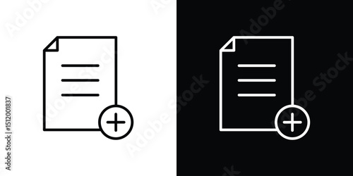 Add document icon. Simple element illustration. outline and flat symbol design