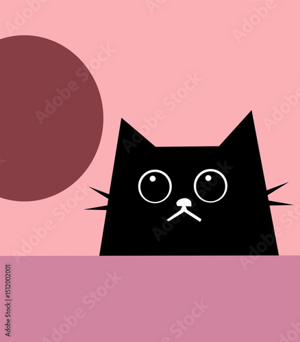 Kotek na baner – ilustracja wektorowa
