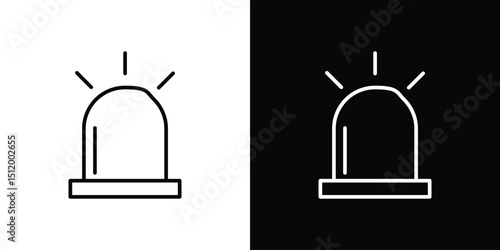 Ambulance siren icon. Simple element illustration. outline and flat symbol design