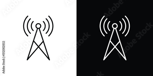 Antenna icon. Simple element illustration. outline and flat symbol design