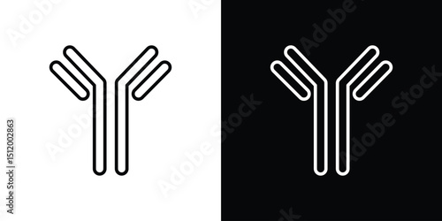 Antibody icon. Simple element illustration. outline and flat symbol design