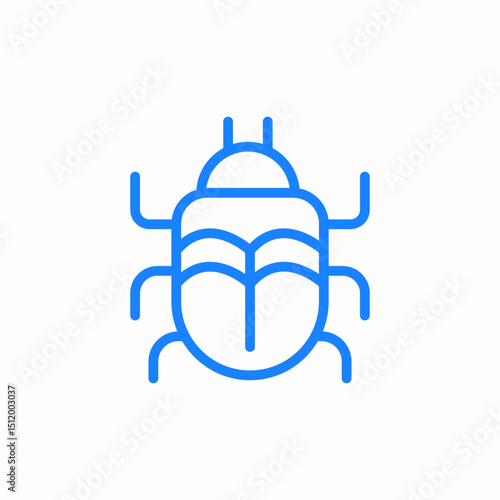 computer bug icon sign vector