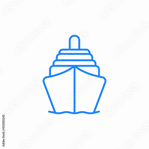 cruise ship icon sign vector