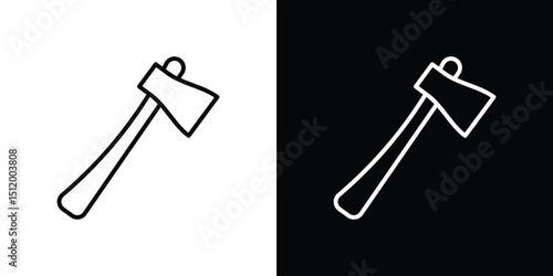 Axe icon. Simple element illustration. outline and flat symbol design