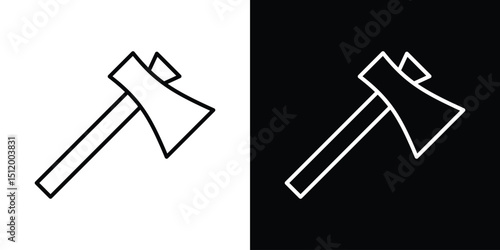 Axe icon. Simple element illustration. outline and flat symbol design