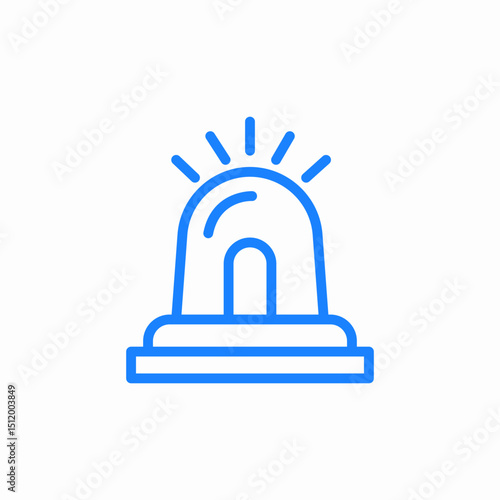 emergency siren icon sign vector