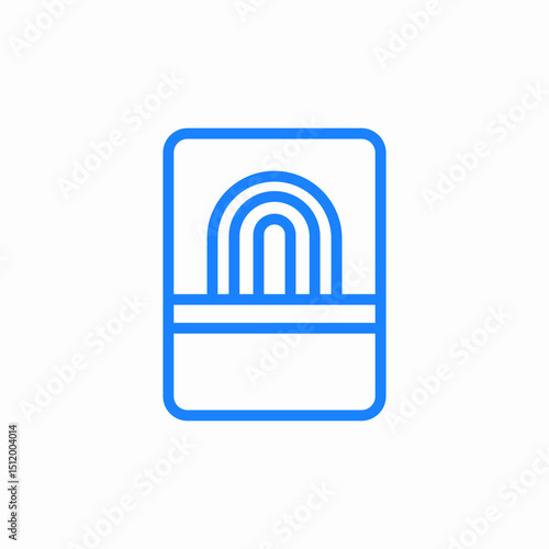 fingerprint card icon sign vector