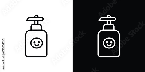 Baby shampoo icon. Simple element illustration. outline and flat symbol design