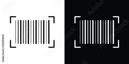 Barcode read icon. Simple element illustration. outline and flat symbol design