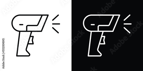 Barcode scanner icon. Simple element illustration. outline and flat symbol design