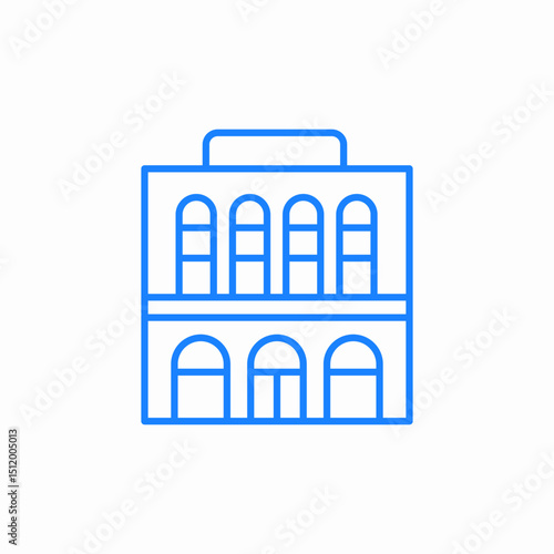 hotel building icon sign vector