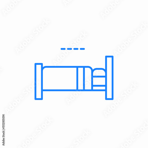 hotel bed icon sign vector