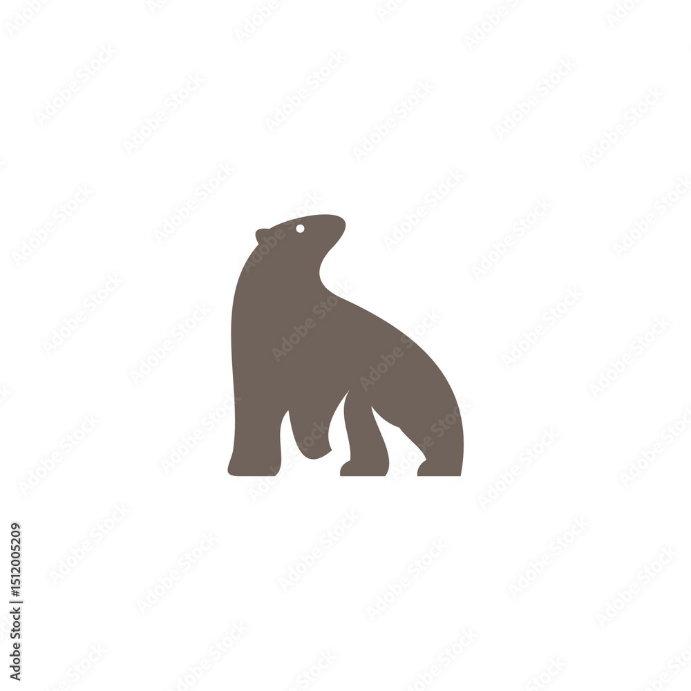 Obraz premium bear simple modern logo template design