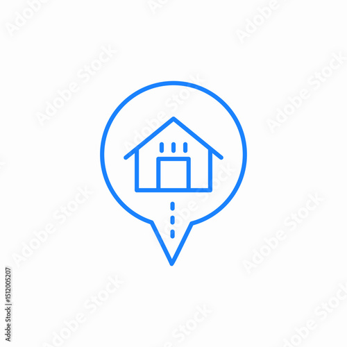 house location icon sign vector