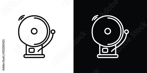 Bell school icon. Simple element illustration. outline and flat symbol design