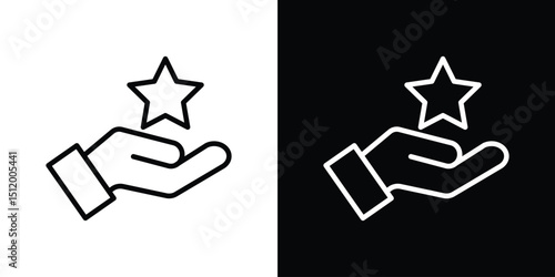 benefits icon. Simple element illustration. outline and flat symbol design