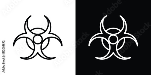 Biohazard icon. Simple element illustration. outline and flat symbol design