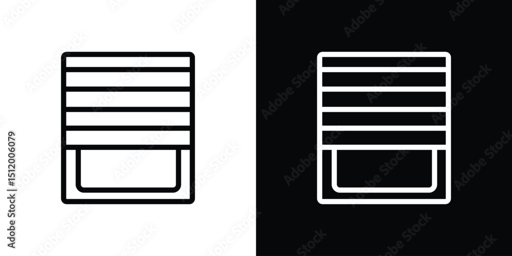 Obraz premium Blinds icon. Simple element illustration. outline and flat symbol design