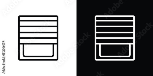 Blinds icon. Simple element illustration. outline and flat symbol design