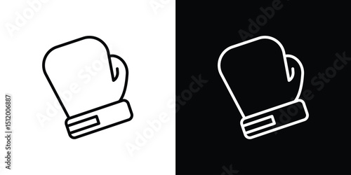 Boxing glove icon. Simple element illustration. outline and flat symbol design
