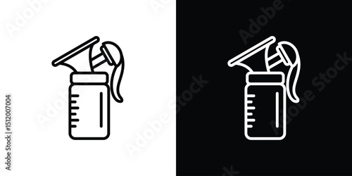 Breast pump icon. Simple element illustration. outline and flat symbol design